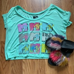 MTV Off Shoulder T-shirt